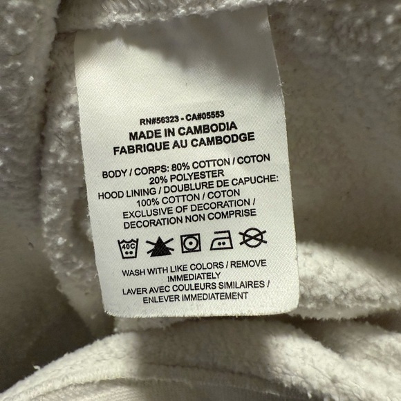 Nike White Hoodie with Black Embroidered Logo Men’s M Good Condition with Hole - Picture 9 of 11